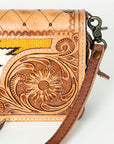 ADBG844D American Darling Hand Tooled Saddle Blanket Genuine Leather Women Bag Western Handbag Purse