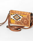 ADBG844D American Darling Hand Tooled Saddle Blanket Genuine Leather Women Bag Western Handbag Purse