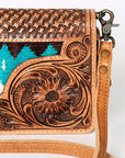 American Darling Cross Body Hand Tooled Saddle Blanket Genuine Leather Western Women Bag Handbag Purse | Crossbody for Cute