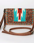 American Darling Cross Body Hand Tooled Saddle Blanket Genuine Leather Western Women Bag Handbag Purse | Crossbody for Cute