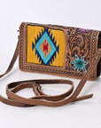 ADBG844I American Darling Hand Tooled Saddle Blanket Genuine Leather Women Bag Western Handbag Purse