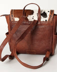 ADBG845B American Darling Hand Tooled Hair On Genuine Leather Women Bag Western Handbag Purse