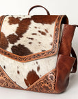 ADBG845B American Darling Hand Tooled Hair On Genuine Leather Women Bag Western Handbag Purse