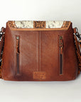 American Darling ADBG851 Messenger Hand Tooled Hair-On Genuine Leather Women Bag Western Handbag Purse