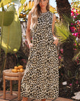 Yara Leopard Sleeveless Maxi Dress