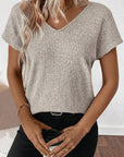 Colorblock Bow Back Ribbed Top