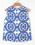 Marilyn Vintage Pin tuck Crew Neck Tank Top