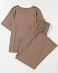 Solid Top and Pants Set