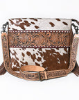 American Darling Cross Body Hand Tooled Hair on-Genuine Leather Western Women Bag Handbag Purse | Crossbody for Cute