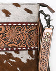 American Darling Cross Body Hand Tooled Hair on-Genuine Leather Western Women Bag Handbag Purse | Crossbody for Cute