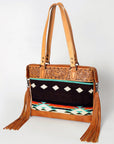 ADBG855B American Darling Hand Tooled Saddle Blanket Genuine Leather Women Bag Western Handbag Purse