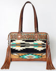 ADBG855C American Darling Hand Tooled Saddle Blanket Genuine Leather Women Bag Western Handbag Purse