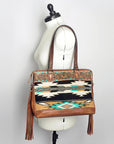 ADBG855C American Darling Hand Tooled Saddle Blanket Genuine Leather Women Bag Western Handbag Purse