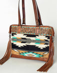 ADBG855C American Darling Hand Tooled Saddle Blanket Genuine Leather Women Bag Western Handbag Purse
