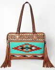 ADBG855D American Darling Hand Tooled Saddle Blanket Genuine Leather Women Bag Western Handbag Purse