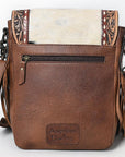 ADBG856A American Darling Hand Tooled Hair On Genuine Leather Women Bag Western Handbag Purse