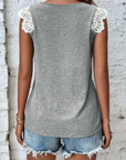 Lace Patchwork V-Neck Tank Top