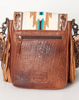 American Darling Cross Body Hand Tooled Saddle Blanket Hair On Genuine Leather Western Women Bag Handbag Purse Crossbody Cute