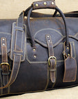 28”W x 14.5”H 12”D Leather Duffle Bag Large 28 Inches