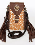 American Darling Cell Phone Holder Hair On Genuine Leather women bag western handbag purse