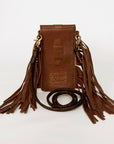 American Darling Cell Phone Holder Hair On Genuine Leather women bag western handbag purse