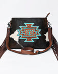 American Darling ADBGZ615 Crossbody Hand Tooled Hair-On Genuine Leather Women Bag Western Handbag Purse