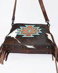 American Darling ADBGZ615 Crossbody Hand Tooled Hair-On Genuine Leather Women Bag Western Handbag Purse