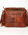 American Darling ADBGZ618 Messenger Hand Tooled Hair-On Genuine Leather Women Bag Western Handbag Purse