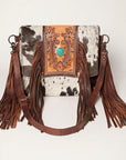 American Darling ADBGZ619 Crossbody Hand Tooled Hair-On Genuine Leather Women Bag Western Handbag Purse