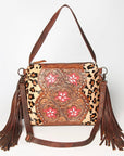 American Darling ADBGZ621 Crossbody Hand Tooled Hair-On Genuine Leather Women Bag Western Handbag Purse
