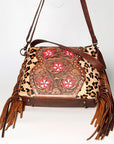 American Darling ADBGZ621 Crossbody Hand Tooled Hair-On Genuine Leather Women Bag Western Handbag Purse