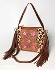 American Darling ADBGZ621 Crossbody Hand Tooled Hair-On Genuine Leather Women Bag Western Handbag Purse