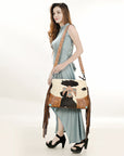 American Darling ADBGZ622 Messenger Hand Tooled Hair-On Genuine Leather Women Bag Western Handbag Purse