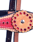 HILASON Western Horse Headstall Tack American Leather Tan | Headstall for Horses Western | Horse Headstall | Western Headstalls for Horses | Headstalls for Horses