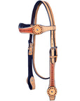 HILASON Western Horse Headstall Tack American Leather Tan | Headstall for Horses Western | Horse Headstall | Western Headstalls for Horses | Headstalls for Horses