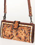 ADBG832B American Darling Hand Tooled Genuine Leather Women Bag Western Handbag Purse