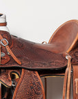 Western Horse Wade Saddle American Leather Trail Barrel Racing Hilason Antique Brown