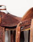 Western Horse Wade Saddle American Leather Trail Barrel Racing Hilason Antique Brown