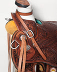 Western Horse Wade Saddle American Leather Trail Barrel Racing Hilason Antique Brown
