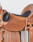 Western Horse Saddle American Leather Wade Ranch Roping Light Antique Tan Hilason