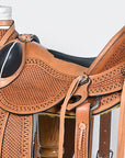 Western Horse Saddle American Leather Wade Ranch Roping Light Antique Tan Hilason