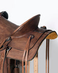 Western Horse Saddle American Leather Wade Ranch Roping Dark Brown Hilason