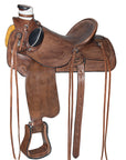 Western Horse Saddle American Leather Wade Ranch Roping Dark Brown Hilason