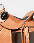 Western Horse Saddle American Leather Wade Ranch Roping Basketweave Tan Hilason