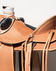 Western Horse Saddle American Leather Wade Ranch Roping Basketweave Tan Hilason