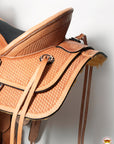 Western Horse Saddle American Leather Wade Ranch Roping Basketweave Tan Hilason