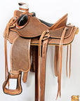 Western Horse Saddle American Leather Wade Ranch Roping Basketweave Brown Hilason