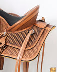 Western Horse Saddle American Leather Wade Ranch Roping Basketweave Brown Hilason