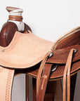 Western Horse Basketweave Saddle American Leather Wade Ranch Roping Brown Hilason