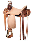 Western Horse Basketweave Saddle American Leather Wade Ranch Roping Brown Hilason